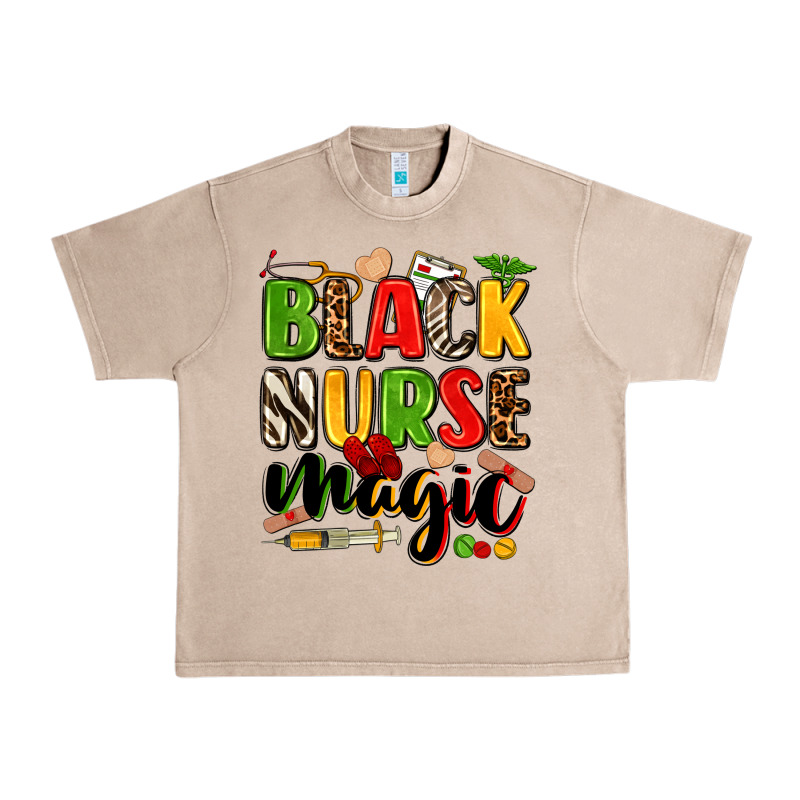 Black Nurse Magic Urban Heavy Tee by Zillion Design Studio | Teevron