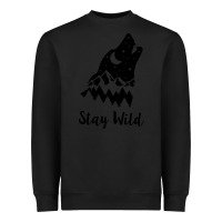 Black stay wild Heavyweight Sweatshirt - Unal Design
