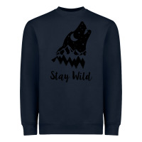 Navy stay wild Heavyweight Sweatshirt - Unal Design