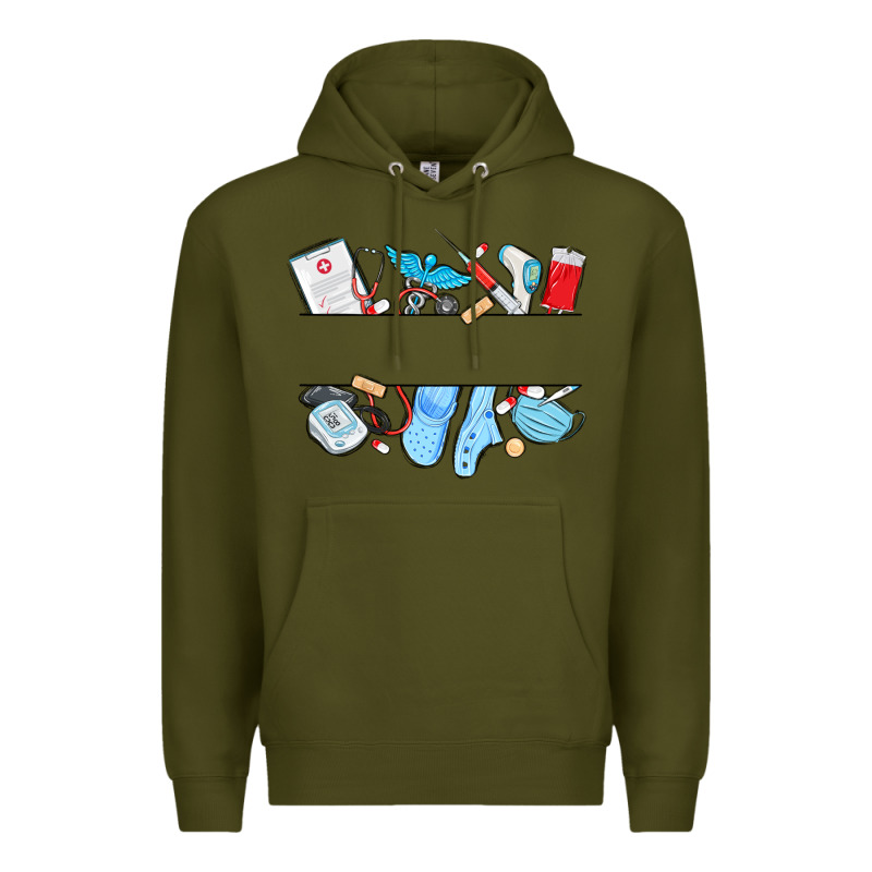 Custom Name Nurse Premium Hoodie by MaliasSmallBusiness | Teevron