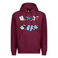 Burgundy custom name nurse Premium Hoodie - MaliasSmallBusiness