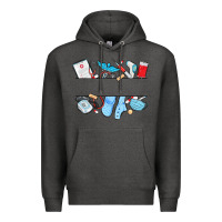 Charcoal Heather custom name nurse Premium Hoodie - MaliasSmallBusiness