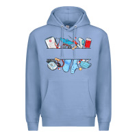 Colony Blue custom name nurse Premium Hoodie - MaliasSmallBusiness