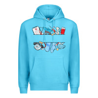 Ocean Blue custom name nurse Premium Hoodie - MaliasSmallBusiness