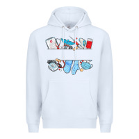 White custom name nurse Premium Hoodie - MaliasSmallBusiness