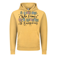 Vintage Mustard a woman who knows her worth is dangerous Vintage Hoodie - MaliasSmallBusiness