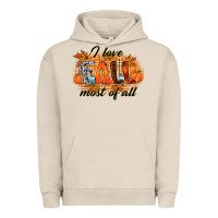 Pigment French Oak i love fall most of all Urban Hoodie - RacoonDesign