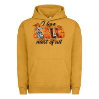 Pigment Peanut Butter i love fall most of all Urban Hoodie - RacoonDesign