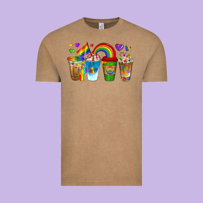 Vintage Tee lgbtq coffee drinks