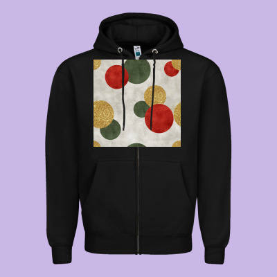 Christmas Points Seamless Pattern Zipper Hoodie Designed By Bundleandbundleshop