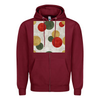 Burgundy christmas points seamless pattern Zipper Hoodie - BundleAndBundleShop