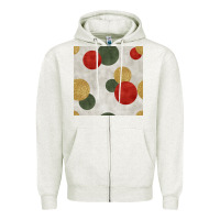 Oatmeal Heather christmas points seamless pattern Zipper Hoodie - BundleAndBundleShop