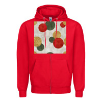 Red christmas points seamless pattern Zipper Hoodie - BundleAndBundleShop