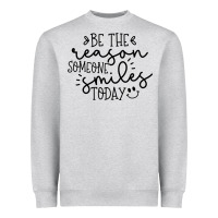 Heather Grey smile Heavyweight Sweatshirt - Unal Design