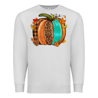 Dove Grey Fall leopard pumpkin Premium Sweatshirt - NancyCooperArtShop