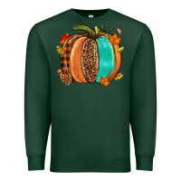 Sports Green Fall leopard pumpkin Premium Sweatshirt - NancyCooperArtShop