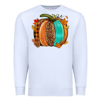 White Fall leopard pumpkin Premium Sweatshirt - NancyCooperArtShop