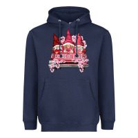 Navy loads of love with flowers Heavyweight Hoodie - NancyCooperArtShop