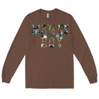 Chestnut Western Mama's Boy Long Sleeve Tee - CowhideDigitalArt