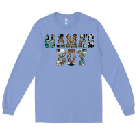Colony Blue Western Mama's Boy Long Sleeve Tee - CowhideDigitalArt
