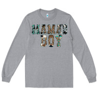 Heather Grey Western Mama's Boy Long Sleeve Tee - CowhideDigitalArt