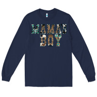 Navy Western Mama's Boy Long Sleeve Tee - CowhideDigitalArt