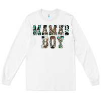 White Western Mama's Boy Long Sleeve Tee - CowhideDigitalArt