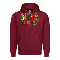 Burgundy jolly teacher Zipper Hoodie - AdoDesignShop