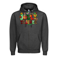Charcoal Heather jolly teacher Zipper Hoodie - AdoDesignShop