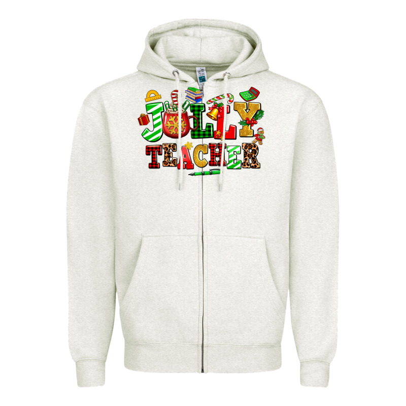 Jolly Teacher Zipper Hoodie by AdoDesignShop | Teevron