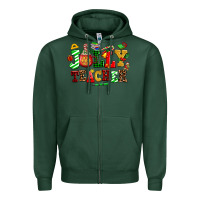 Sports Green jolly teacher Zipper Hoodie - AdoDesignShop