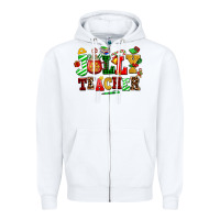 White jolly teacher Zipper Hoodie - AdoDesignShop
