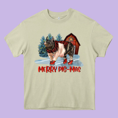 Merry Pigmas Heavy Core Tee Designed By Lillyallendesigns