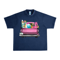 Navy summer pink truck beach Urban Heavy Tee - texasbilliewilder