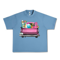 Pebble Blue summer pink truck beach Urban Heavy Tee - texasbilliewilder