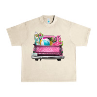 Sandshell summer pink truck beach Urban Heavy Tee - texasbilliewilder
