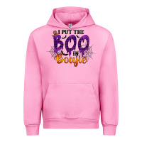 Fuchsia Pink I put the Boo in Boujie Urban Hoodie - RacoonDesign