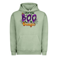 Pigment Oil Green I put the Boo in Boujie Urban Hoodie - RacoonDesign