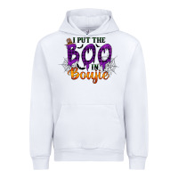 White I put the Boo in Boujie Urban Hoodie - RacoonDesign