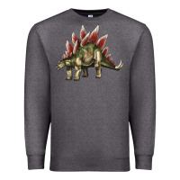 Charcoal Heather Stegosaurus Premium Sweatshirt - LillyAllenDesigns