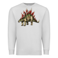 Dove Grey Stegosaurus Premium Sweatshirt - LillyAllenDesigns