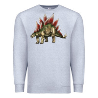 Heather Grey Stegosaurus Premium Sweatshirt - LillyAllenDesigns