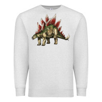 Oatmeal Heather Stegosaurus Premium Sweatshirt - LillyAllenDesigns