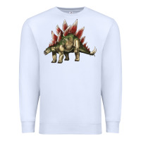 White Stegosaurus Premium Sweatshirt - LillyAllenDesigns