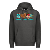 Peace Love Teach Premium Hoodie | Teevron