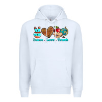White peace love teach Premium Hoodie - NancyCooperArtShop