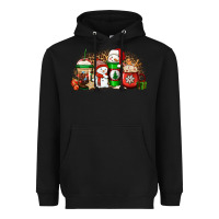 Black Christmas snow coffee cups Heavyweight Hoodie - Jasminsmagicworld