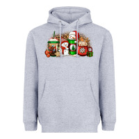 Heather Grey Christmas snow coffee cups Heavyweight Hoodie - Jasminsmagicworld