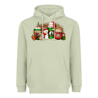 Matcha Christmas snow coffee cups Heavyweight Hoodie - Jasminsmagicworld