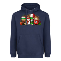 Navy Christmas snow coffee cups Heavyweight Hoodie - Jasminsmagicworld